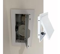 ZykuosDC Petit panneau de plomberie, trappe d'inspection rectangulaire/carrée, kit magnétique pour mur/plafond, porte de service personnalisable (blanc, 35 x 55 cm)