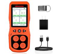 ZYKYCX Détecteur De 4 Gaz, Moniteur 4 Gaz Rechargeable pour H2S, CO, LEL, O2 avec Alarme Sonore, Lumineuse Et Vibrante, Orange