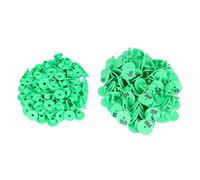 ZYLARUM 001-100 Numbered Ear Tag for Farm Livestock | Green Animal Identification Card | Round Plastic Tags for Sheep/Pigs/Cattle | Sturdy & Colorfast
