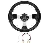 ZYLARUM 13 inch Universal Car Steering Wheel | 330mm Racing Wheel for Stable Control & Comfortable Grip | Easy Installation with Wiring & Wrench