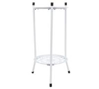ZYLARUM 2 - Stand de plante en métal de niveau | Support de pot à fleurs intérieur / extérieur | Étagère de jardin robuste pour le balcon / décor de bureau | 50 cm de hauteur, 720 g de (White)