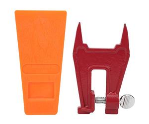 ZYLARUM 5.5 inch Orange Felling Wedge for Logging | Guide Plate Bracket & Non - Rebound Design | Tree Cutting Wedge for Chainsaw/Intended for Expert Use | Engineering Plastic