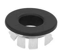 ZYLARUM Brass Sink Overflow Cover | Protective Bathroom Sink Hole Plug | Decorative Cover for Kitchen/Bathroom Sinks | Sturdy & Easy Installation (Black)