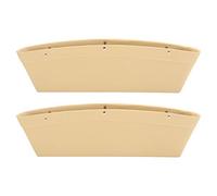 ZYLARUM Car Seat Organizer 2 Pack | PU Leather Side Storage Pockets for Phone/Keys/Cards | Space Filler Prevents Items from Falling | Universal Fit for Most Vehicles (Beige)