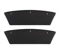 ZYLARUM Car Seat Organizer 2 Pack | PU Leather Side Storage Pockets for Phone/Keys/Cards | Space Filler Prevents Items from Falling | Universal Fit for Most Vehicles (Black)