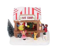 ZYLARUM Christmas Music Box with Glowing House & Dining Car | Xmas Tabletop Decor Plays Holiday Songs | Desktop Ornament for Home/Office/Party | Battery Powered Musical Decoration (Xmas Tree)