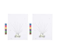ZYLARUM Fingerprint Guest Book for Wedding | DIY Signature Painting with Ink Pad | Unique Sign in Alternative for Engagement/Birthday Party | 2 Pack Canvas