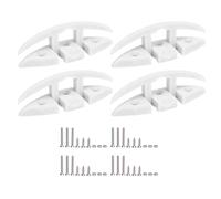 ZYLARUM Folding Dock Cleat 5 inch | Marine Grade Nylon High Strength Boat Cleat | Flip Up Cleat for Boat/Yacht/Dock | 3 Hole Design, 4 Sets with Hardware (avec Accessoires de vis d'installation)