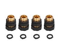 ZYLARUM Garden Hose Quick Connector 3/4 inch | 4Pcs Brass Fittings Kit for No Leakage | Easy Connect/Disconnect for Hose/Sprinkler/Nozzle | Sturdy Watering Tool Adapter