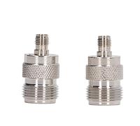 ZYLARUM N Female to SMA Female RF Adapter | 0-6GHz 50 Ohm Coaxial Connector | Tarnish Protected Copper with Gold Plating/PTFE Insulation | 2 - Pack Home Audio & RF System Accessories