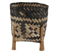ZYLARUM Nordic Style Wooden Plant Basket | Handwoven Indoor/Outdoor Flower Pot Holder | Sustainable Storage Organizer for Plants/Dried Flowers | 14.5 x 16.5 x 19cm