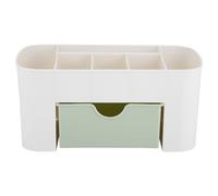 ZYLARUM Organisateur de bureau avec tiroir | Boîte de rangement à 6 compartiments pour maquillage/papeterie/fournitures de bureau | Organiseur de bureau multifonctionnel pour la maison et (Green)