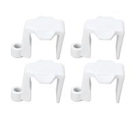 ZYLARUM Pontoon Boat Bumper Clips | Set of 4 Nylon Hangers for 1" to 1.25" Square Rails | Quick Repositioning Cleats for Easy Docking/Mooring (White)