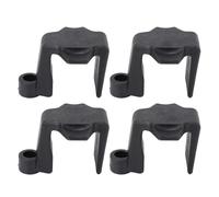 ZYLARUM Pontoon Boat Bumper Clips | Set of 4 Nylon Hangers for 1" to 1.25" Square Rails | Quick Repositioning Cleats for Easy Docking/Mooring (Black)