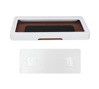 ZYLARUM Secure Phone Holder for Shower | No Drill Wall Mount with Strong Adhesive | Touch Screen Phone Case for Bathroom/Vanity | Universal Fit up to 6.8 inches, ABS + Pet Material