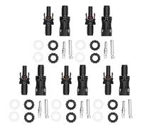 ZYLARUM Solar Branch Connectors 5 Sets | IP68 Watertight PV Connectors for Solar Panels | Sunlight Tolerant & High Heat Tolerant | Male Female Header Board End Connector Kit (PV-15BMC(1500V))