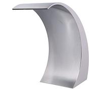 ZYLARUM Stainless Steel Pool Waterfall Fountain | DN50 Female Thread for Easy Installation | Curved Arc Hook Design for Even Water Flow | Spa/Garden/Landscape Decor