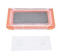 ZYLARUM Support de téléphone pour la Douche |Rotation à 360° et écran Tactile | Anti-buée |Boîtier de téléphone Mural pour Salle de Bain, idéal pour la Musique, Les vidéos et Les appels (Orange)