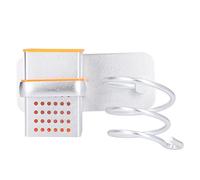 ZYLARUM Support mural pour sèche-cheveux |Support adhésif sans perçage pour sèche-cheveux/fer à friser/outils de coiffure |Support en aluminium de taille universelle, résistant à la