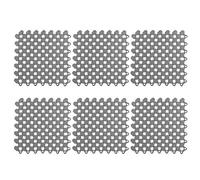 ZYLARUM Tapis de Plancher entrelacés 6pcs 20x20cm | Talles en PVC pour la Piscine de Douche de Salle de Bain de la Cuisine | Planchers de Garage de Gymnase de Soutien (Dark Gray)