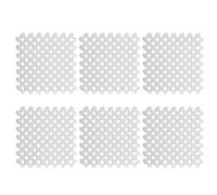 ZYLARUM Tapis de Plancher entrelacés 6pcs 20x20cm | Talles en PVC pour la Piscine de Douche de Salle de Bain de la Cuisine | Planchers de Garage de Gymnase de Soutien (White)