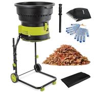 ZYLDDS Broyeur de Feuilles et Compost électrique, 2500 W, Haute Puissance, avec Roues et Sac de Rangement, broyeur 8000 TR/Min, pour Le Nettoyage et Le compostage. Powercord×20m