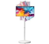 ZYLDDS Écran TV Intelligent Portable, Support TV Mobile, écran Tactile sur Pied, téléviseur sans Fil à roulettes, Batterie intégrée, Rotation complète 27inch-8+128G