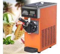 ZYLDDS Machine à Glace Italienne pour la Maison, Machine à Glace Italienne Commerciale, Machine à Glace Italienne pour Snacks d'été, cafés, Machines à Glace Italiennes de Bureau Orange