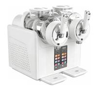 ZYLDDS Machine à granités et Glaces à l'italienne | Appareil à Boissons glacées avec écran LED et Nettoyage Automatique - Idéal pour fêtes, cafés et réunions de Famille White