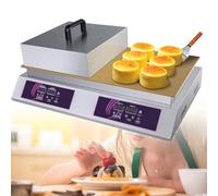 ZYLDDS Machine De Fabrication De Soufflé électrique Dorayaki Baker Pancake Maker Muffin Making Machine en Acier Inoxydable 50-2450 ℃ Plaque De Cuisson électrique Commerciale Gaufrier Antiadhésif,B