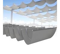 ZYLDDS Voile d'ombrage rétractable for terrasse, auvent rétractable, Filet Bâche Ombrage ondulé, cryptage, épaississement, Voile d'ombrage Coulissant, Personnalisable,0.8 * 16m