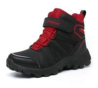 ZYLDK Bottines d'hiver Enfants Bottes de Neige Garçon Fille Confortables Doublure Chaude Chaussures en Coton Randonnée Outdoor d'escalade,Rouge,38