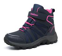 ZYLDK Bottines d'hiver Enfants Bottes de Neige Garçon Fille Confortables Doublure Chaude Chaussures en Coton Randonnée Outdoor d'escalade,Rose,39