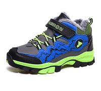 ZYLDK Chaussure Hiver Garçons Anti-dérapant Botte de Neige en Coton pour Enfants Escalade Chaussures Randonnée Bottes,Vert,36