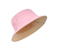 Zylioo Chapeau bob surdimensionné XXL 100 % coton, chapeau de pêcheur réversible tendance, chapeau de soleil d'été double face pour la pêche, Kaki-rose clair, XXL/3XL