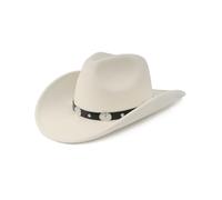 Zylioo Chapeau Cowboy Western Noir S-M, Chapeau Cowboy Noir pour Hommes, Chapeau Outback d'hiver pour Femmes avec Boucle de Ceinture, Chapeau Fedora à Large Bord Réglable et Chaud