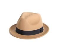 Zylioo Chapeaux Fedora Trilby en Feutre Small-Medium, Grand Chapeau Jazz Chaud, Chapeau Panama Unisexe à Petit Bord avec Ruban