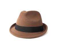 Zylioo Chapeaux Fedora Trilby en Feutre Small-Medium, Grand Chapeau Jazz Chaud, Chapeau Panama Unisexe à Petit Bord avec Ruban