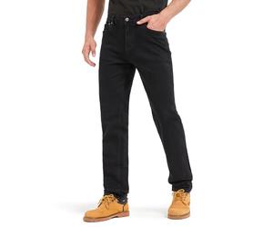 Zylioo Jean à jambes longues pour homme, coupe ajustée, extra long, stretch, en denim, Noir , 28W / 34L