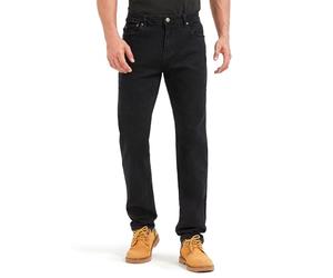Zylioo Jean à jambes longues pour homme, coupe ajustée, extra long, stretch, en denim, Noir , 42W / 36L
