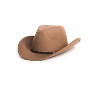 Zylioo S Chapeau Cowboy Western pour Petite Tête, Chapeau Fedora à Large Bord avec Boucle, Chapeau Panama Homme Femme Élégant Été Automne