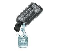 Zyliss Bac à glaçons à presser et tirer avec couvercle, système de pression et de traction faciles, moule à glaçons pour 18 cubes, servir des cubes de congélation sans contact avec la main, design