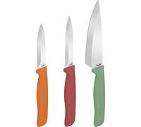 Zyliss Couteaux de Cuisine Classiques (3 Pièces), Couteaux Office et Chef | Couteau d'Office et Couteau de Chef, Lame Tranchante, Acier Inoxydable, Protège-lames, Passe au Lave-Vaisselle