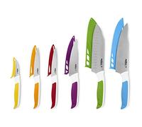 Zyliss E920242 Comfort Set de 6 couteaux de cuisine colorés, Lame Japonaise en Acier Inoxydable, Manche Ergonomique et Anti-Dérapant, Passe au Lave-Vaisselle, Garantie 5 ans