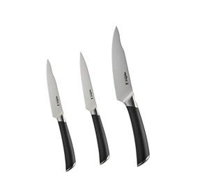 Zyliss E920278 Comfort Pro Set de Couteaux 3 pièces, Plusieurs Tailles, Acier Inoxydable Allemand, Poignée Noire, Couteaux de Cuisine Professionnel, Passe au Lave-Vaisselle, Garantie de 25 Ans