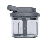 Zyliss Easy Pull Hachoir Manuel, 800 ml, 3 Lames en Acier Inoxydable, Mixeur pour Oignons Hacher, Découper, Purée, Mixer Légumes, Viandes, Noix Facilement, Gris