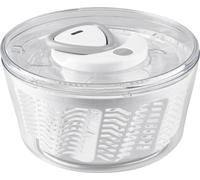 Zyliss Easy Spin 2 Essoreuse à salade, Capacité 6L Grande, Plastique, Blanc, Séchoir à salade incluant un saladier, Technologie Aquavent,