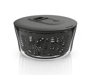 Zyliss Easy Spin Classique Essoreuse à Salade Petite 3,5 L Gris/Transparent | Technologie AquaVent™, Bec Verseur, Cordon Rétractable, Bouton d'Arrêt, Antidérapante, Sans BPA, Compatible Lave-Vaisselle