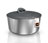 Zyliss Essoreuse à Salade Easy Spin en Acier Inoxydable Grande, Capacité: 6L, Séchoir à Laitue Avec Cordon Manuel, Bouton de Frein, Base Antidérapante, Sans BPA, Compatible Lave-Vaisselle