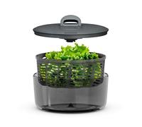 Zyliss Easy Spin Salad Spinner Petite, Capacité: 3.5L, Séchoir à Laitue Avec Cordon Manuel, Bouton de Frein, Base Antidérapante, Sans BPA, Compatible Lave-Vaisselle